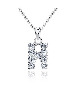 Necklace Silver H Shape SSLPE-H